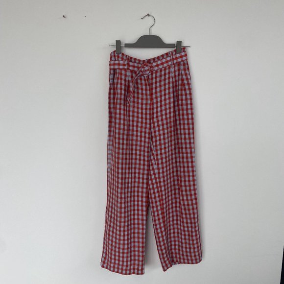 J Crew Wide-leg pant in drapey gingham - Picture 3 of 7